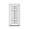 3-panel plank door
Unit Dimension 38" x 86"
Door Dimension 36" x 83"
Panels - plank